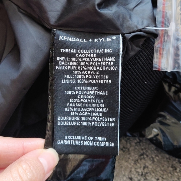 Kendall + Kylie Black Vinyl Puffer| S - Picture 12 of 14